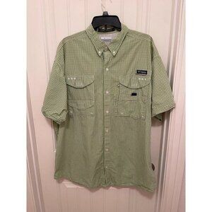 Columbia PFG Super Bonehead‎ Long Sleeve Shirt MEN'S SZ XL Green Gingham